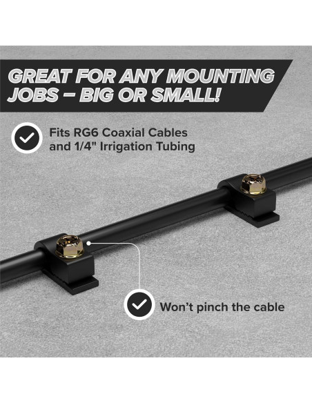 Clips de Cable The Cimple Co, Paquete de 100, Negro Clips de Cable The Cimple Co, Paquete de 100, Negro