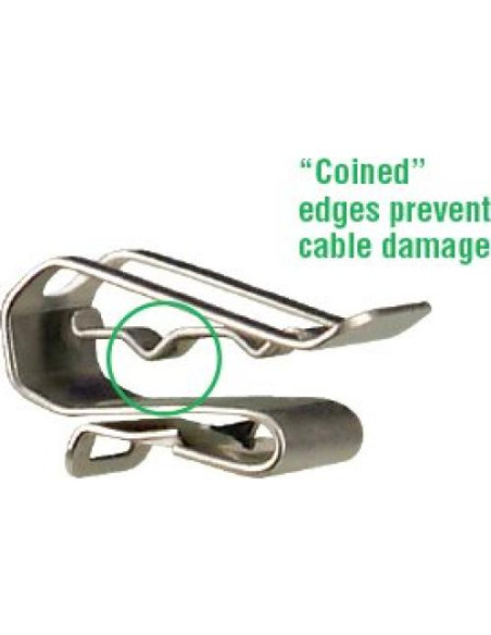 Clip de Cable Heyco Sunrunner S6445 Acero Inoxidable 304 Clip de Cable Heyco Sunrunner S6445 Acero Inoxidable 304