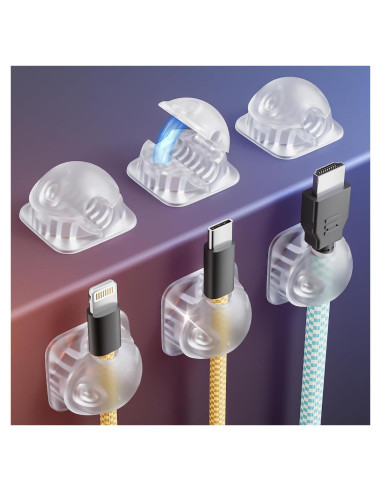 Organizador de Cables 6 Pack Smofish Clips Magnéticos Blanco