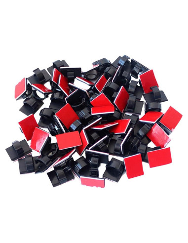 Clips Adhesivos para Cable SAISHANG - Paquete de 100 Unidades