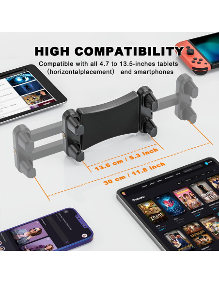 Soporte de Pared Plegable BAISHUN para Tabletas 4.7-12.9" Soporte de Pared Plegable BAISHUN para Tabletas 4.7-12.9"