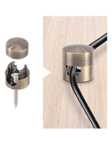 3 Anclajes de Cable Adhesivos de Aluminio Gosknor - Bronce