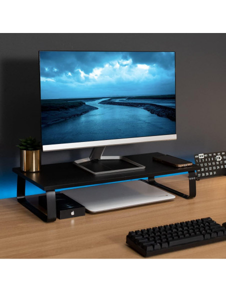 Soporte Elevador para Monitor VIVO STAND-V000D 60.4cm Negro Soporte Elevador para Monitor VIVO STAND-V000D 60.4cm Negro