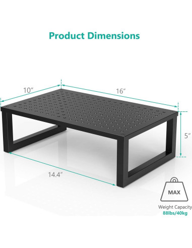 Soporte Elevador para Monitor WALI STT004 Metal Ventilado 40kg