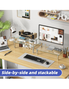 Soporte para Monitor Ajustable Simple Trending Vidrio Templado 2