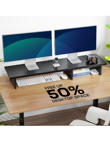 Soporte Elevador para Doble Monitor HUANUO 93x24cm Ergonómico
