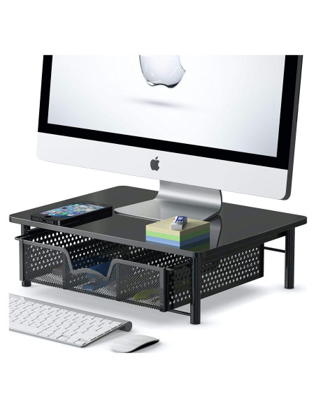 Soporte para Monitor Simple Houseware con Cajón Ergonómico Soporte para Monitor Simple Houseware con Cajón Ergonómico