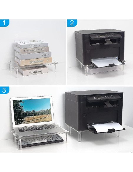 Soporte de Monitor Acrílico Sumerflos 36.8x22.9 cm 20 kg Soporte de Monitor Acrílico Sumerflos 36.8x22.9 cm 20 kg