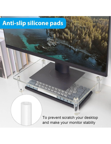 Soporte de Monitor Acrílico Sumerflos 36.8x22.9 cm 20 kg