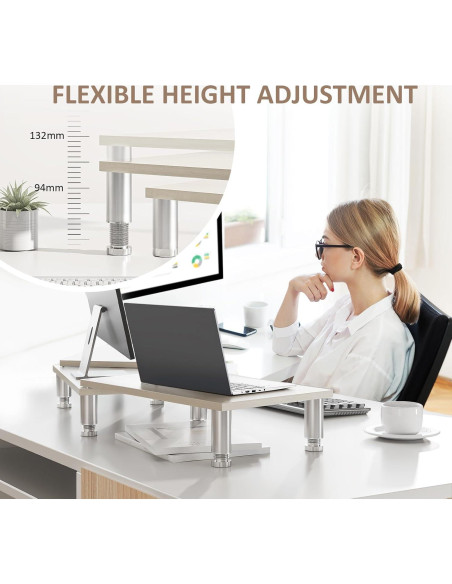 Soporte Doble para Monitor AX WABER Ajustable 74.2-108 cm Soporte Doble para Monitor AX WABER Ajustable 74.2-108 cm