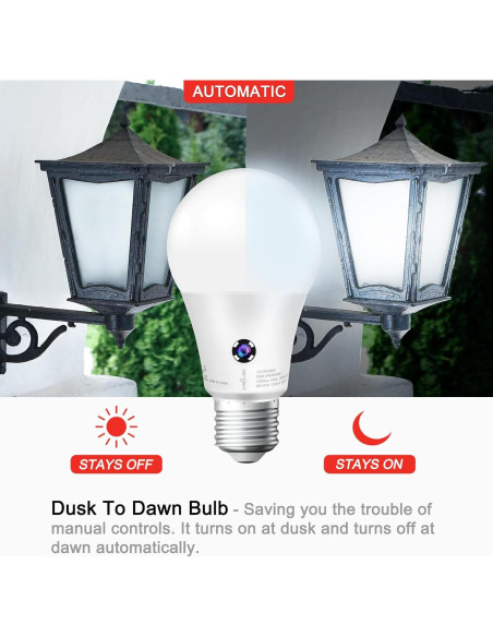 Bombilla LED Sengled Dusk to Dawn 10.5W 1200 Lúmenes 3 Pzas Bombilla LED Sengled Dusk to Dawn 10.5W 1200 Lúmenes 3 Pzas