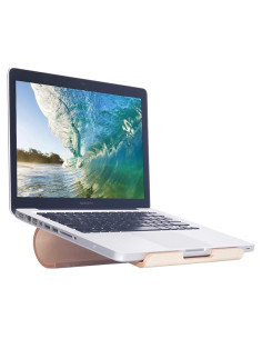 Soporte Elevado de Madera SAMDI para Notebook y Tablet - Abeto Blanco