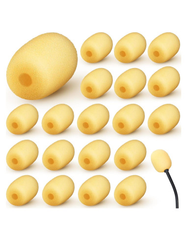 20 Fundas de Espuma para Micrófono de Auriculares 5x20 mm