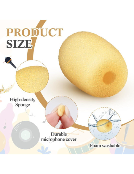 20 Fundas de Espuma para Micrófono de Auriculares 5x20 mm 20 Fundas de Espuma para Micrófono de Auriculares 5x20 mm