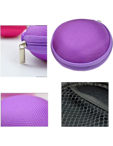 Estuche de Viaje Compacto Rosa WLngtv - Funda Dura para Auriculares