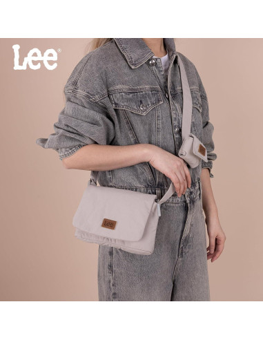 Bolsa Cruzada Mini Lee para Mujeres - Resistente al Agua - Blanca