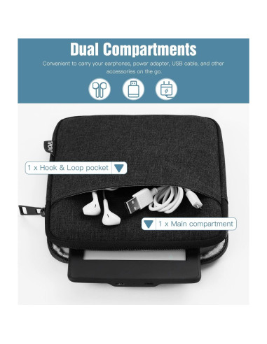Funda TiMOVO para Kindle 6-7 Pulgadas, Negro, Resistente al Agua