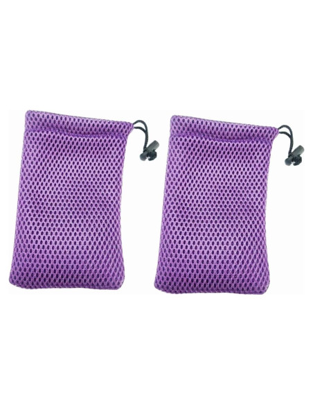 Bolsa de Cuerda de Malla de Nylon 15x10 cm 5 Piezas Morado Bolsa de Cuerda de Malla de Nylon 15x10 cm 5 Piezas Morado