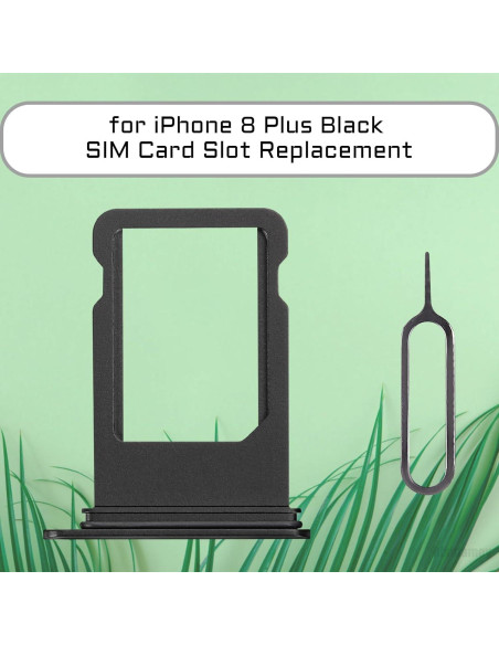 Adaptador de Tarjeta SIM para iPhone 8 Plus Risidamoy Negro Adaptador de Tarjeta SIM para iPhone 8 Plus Risidamoy Negro