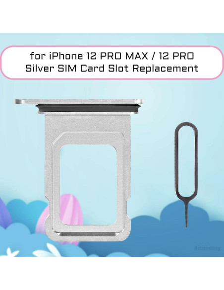 Bandeja para Tarjeta SIM Individual Plata iPhone 12 Pro Max Bandeja para Tarjeta SIM Individual Plata iPhone 12 Pro Max