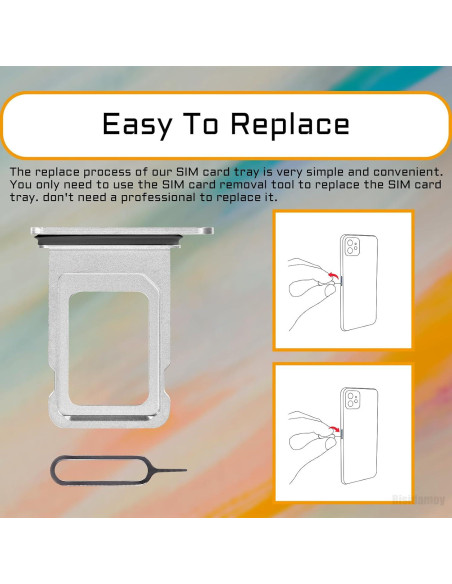 Soporte Bandeja SIM iPhone X Risidamoy Plateado Kit Reparación Soporte Bandeja SIM iPhone X Risidamoy Plateado Kit Reparación