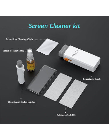 Kit de Limpieza de Pantallas de Coche Edglete - Spray y Paño