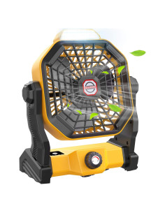 Ventilador de Camping JINLICTE X20 10400 mAh LED Amarillo