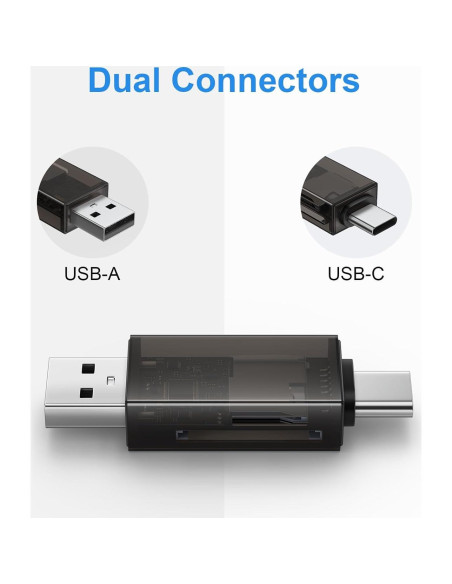 Lector de Tarjetas SD Radidi USB-C y USB-A 2-en-1 Alta Velocidad Lector de Tarjetas SD Radidi USB-C y USB-A 2-en-1 Alta Velocidad