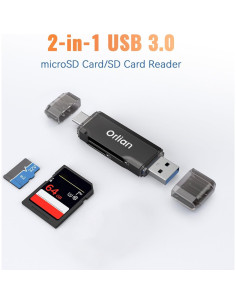 Lector de Tarjetas SD USB 3.0 Orlian U233 - Doble USB A y C 2