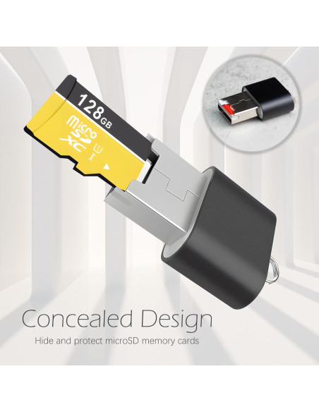 Lector de Tarjetas Micro SD USB Wansurs 3 Paquetes Negro Lector de Tarjetas Micro SD USB Wansurs 3 Paquetes Negro