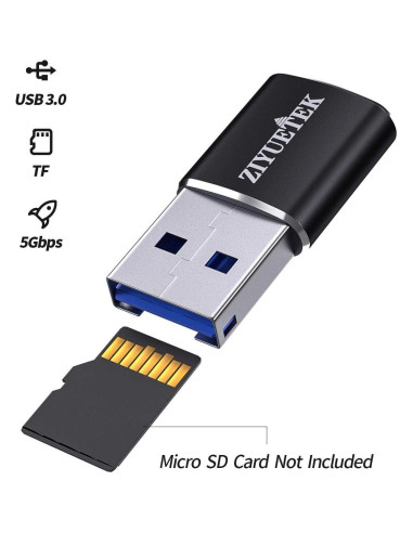 Lector de tarjeta Micro SD ZIYUETEK USB 3.0 portátil aluminio