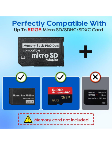 Adaptador Micro SD a Memory Stick PRO Duo UCEC 512GB Adaptador Micro SD a Memory Stick PRO Duo UCEC 512GB