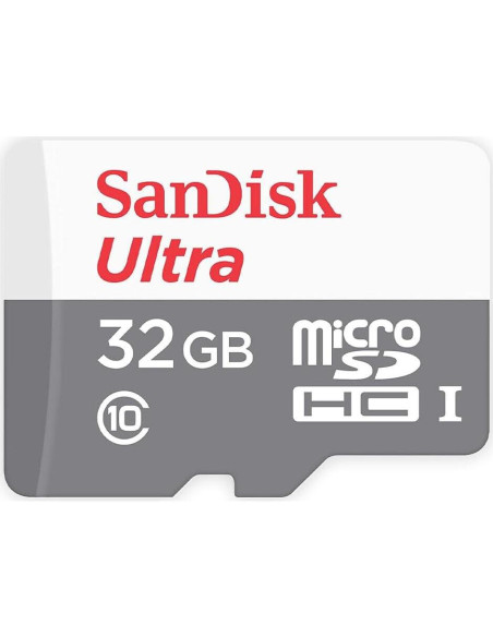 Tarjeta microSD SanDisk Ultra 32GB UHS-I Clase 10 Plata Tarjeta microSD SanDisk Ultra 32GB UHS-I Clase 10 Plata