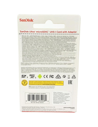 Tarjeta microSD SanDisk Ultra 32GB UHS-I Clase 10 Plata