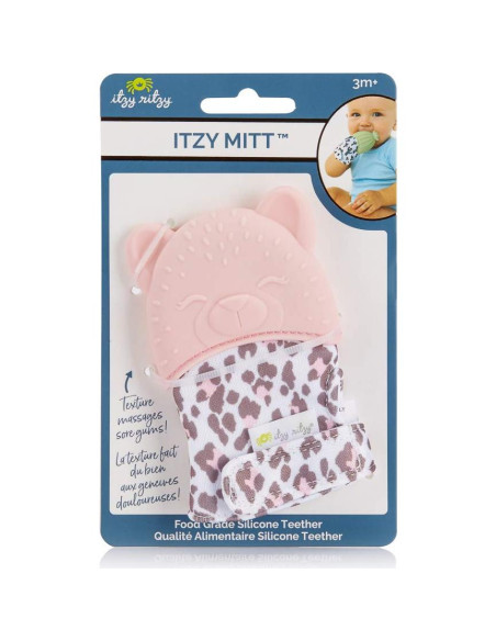 Mitón de Silicona Itzy Ritzy para Dentición Bebés Leopardo Rosado Mitón de Silicona Itzy Ritzy para Dentición Bebés Leopardo Rosado
