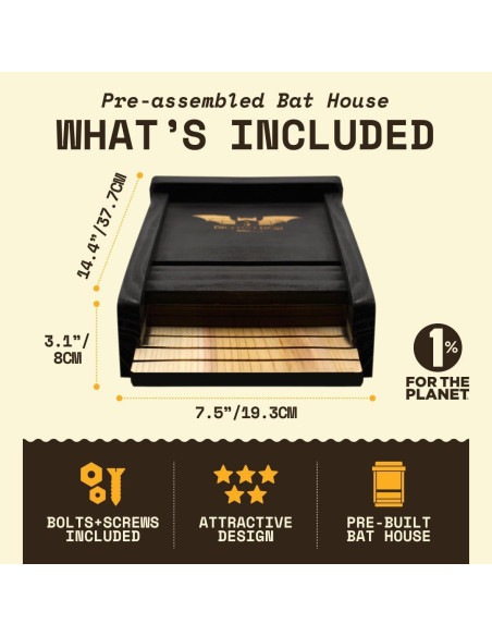 Casa de Murciélagos WildYard 1 Cámara Negra para Exteriores Casa de Murciélagos WildYard 1 Cámara Negra para Exteriores