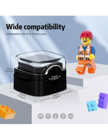 Clip Organizador de Cables Adhesivo Mawfozin - Paquete de 6
