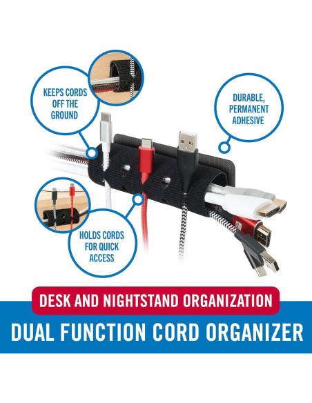Organizador de Cables VELCRO Mediano 2pk - Doble Función Organizador de Cables VELCRO Mediano 2pk - Doble Función