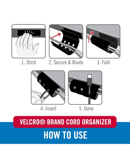 Organizador de Cables VELCRO Mediano 2pk - Doble Función Organizador de Cables VELCRO Mediano 2pk - Doble Función