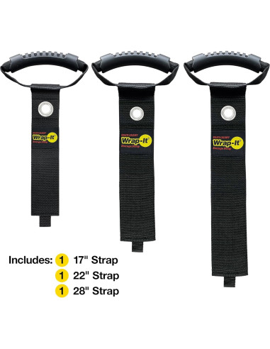 Correas de Almacenamiento Wrap-It 3 Piezas 43-71 cm Negro