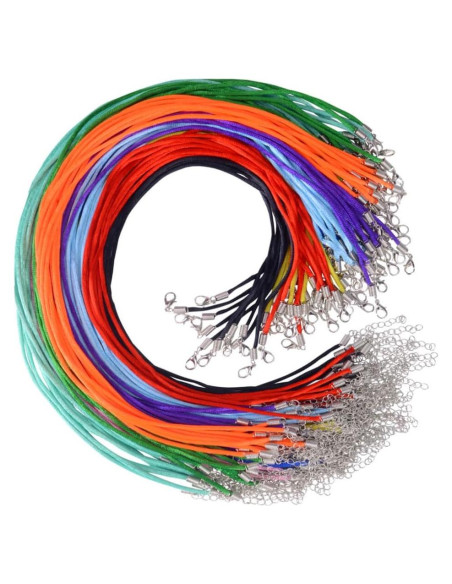 Cordones de Collar Selizo 100 Piezas Seda Satinada Multicolor Cordones de Collar Selizo 100 Piezas Seda Satinada Multicolor