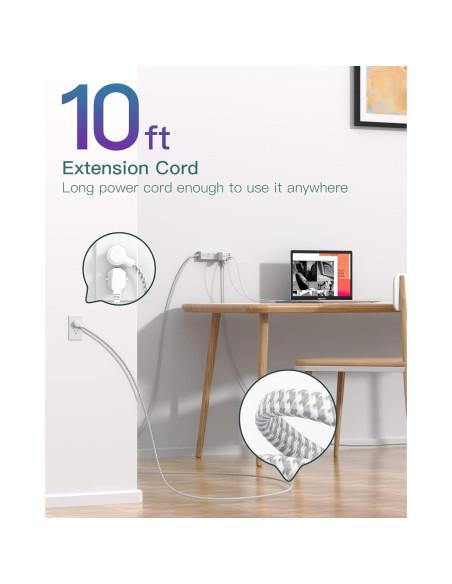Regleta de Protección Addtam 3m 12 Salidas AC 3 USB Montable Regleta de Protección Addtam 3m 12 Salidas AC 3 USB Montable