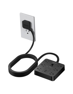 Regleta de Protección TESSAN 1.5m 6 Salidas 3 USB Carga Rápida