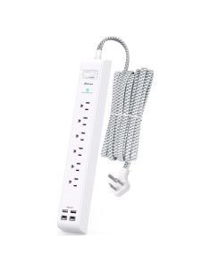 Regleta de Protección MIFASOPOWER 10FT 6 Salidas AC 4 USB
