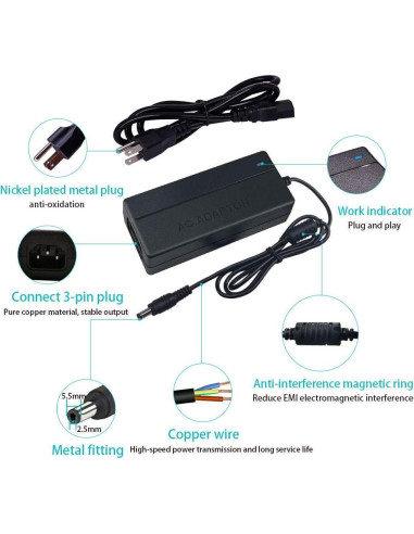 Adaptador de Corriente AC 12V 4A Senshunshiye - 0.9m