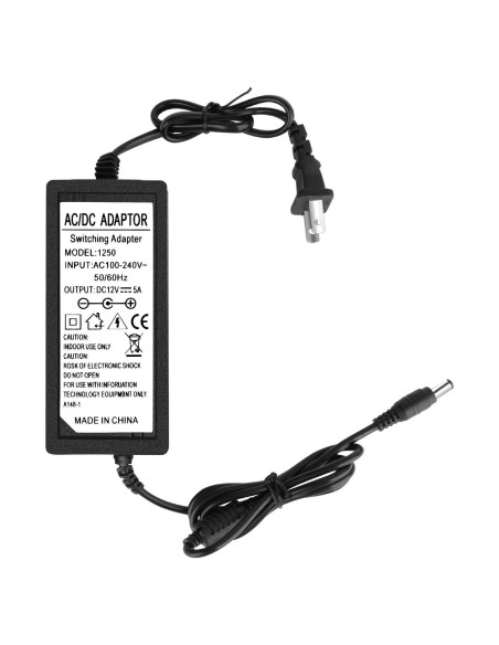 Fuente de Alimentación 12V 5A Waysse Adaptador AC DC Fuente de Alimentación 12V 5A Waysse Adaptador AC DC