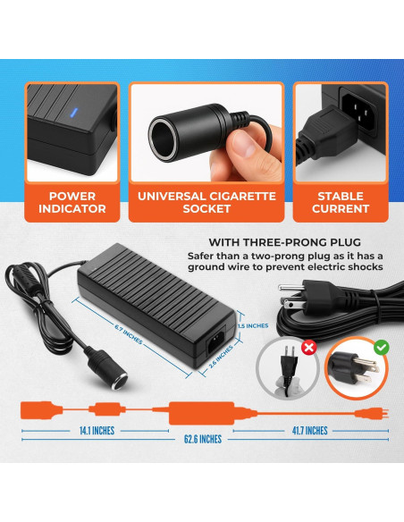 Convertidor AC a DC 12V 10A AutoLumen - Adaptador seguro Convertidor AC a DC 12V 10A AutoLumen - Adaptador seguro