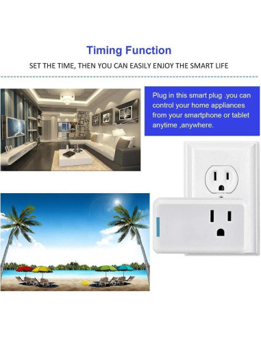 Enchufe Inteligente Mini Jinvoo Wi-Fi 2.4G Control por Voz (2 Pcs)