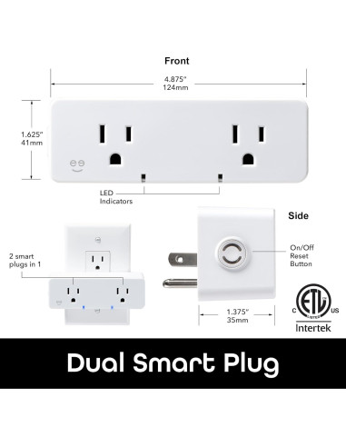 Enchufe Inteligente Geeni Switch Duo 2 Salidas Wi-Fi 2.4GHz