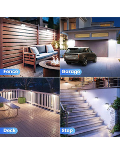 Luces Solares CLAONER 6 Paquetes con Sensor de Movimiento IP65 2